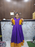 Raw silk maxi