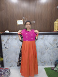 Raw silk maxi