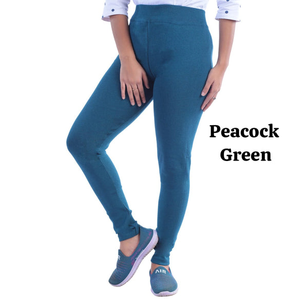 Jeggings - Peacock Green (Free Size)