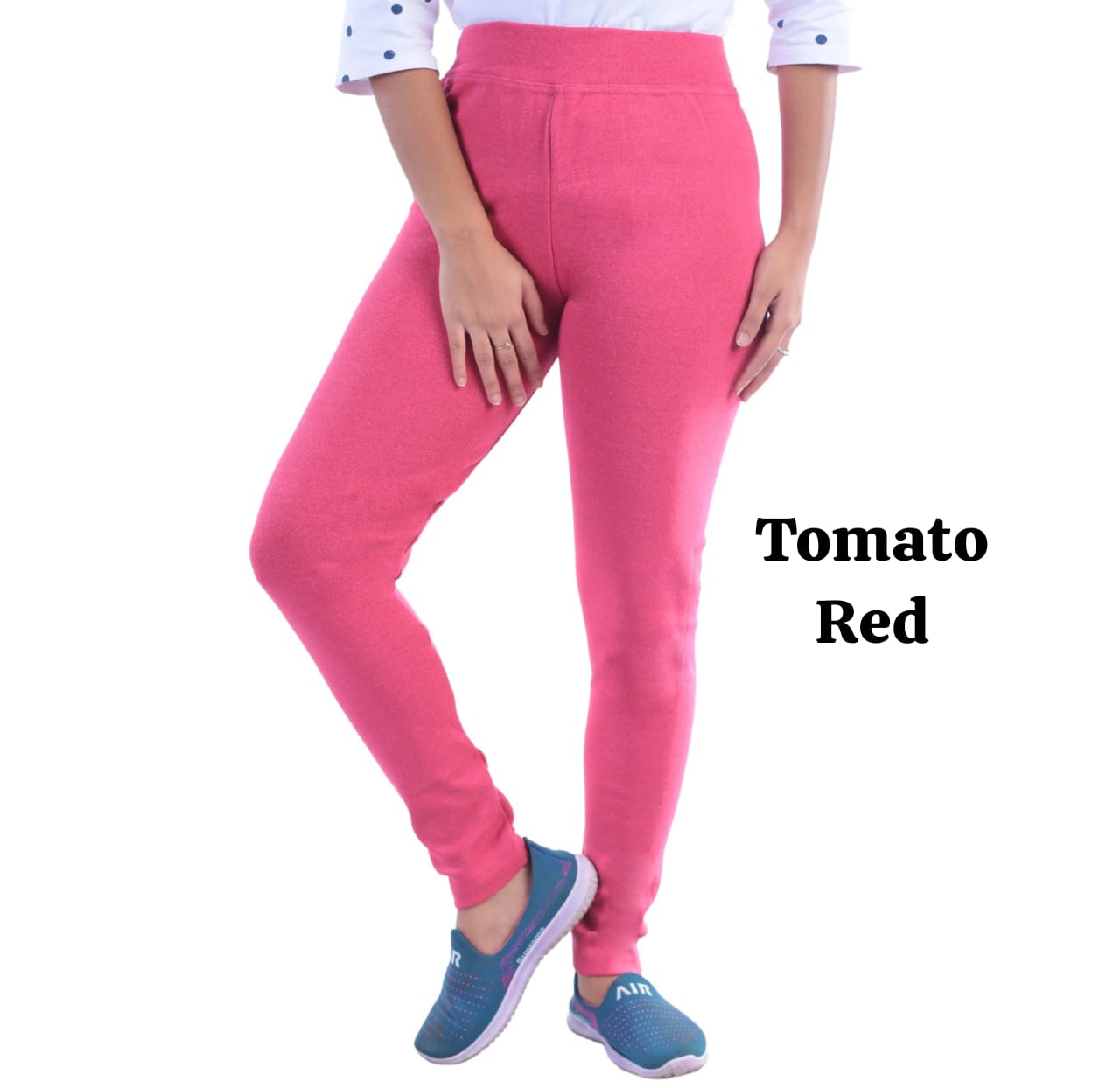 Jeggings - Tomato Red (Free Size)