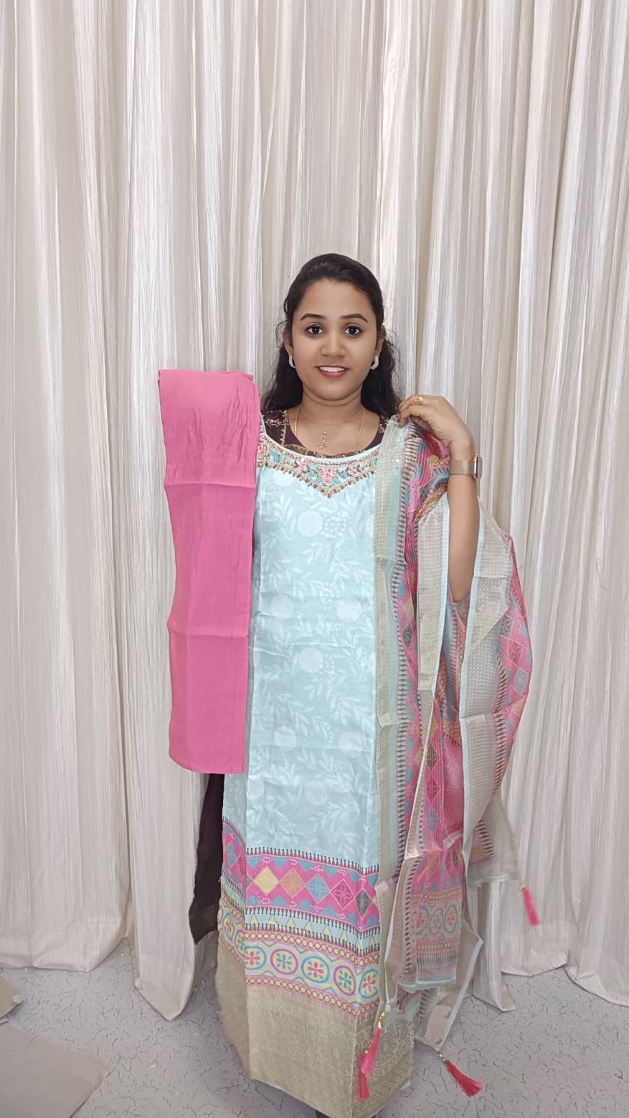 Kurti with pant and dupatta
