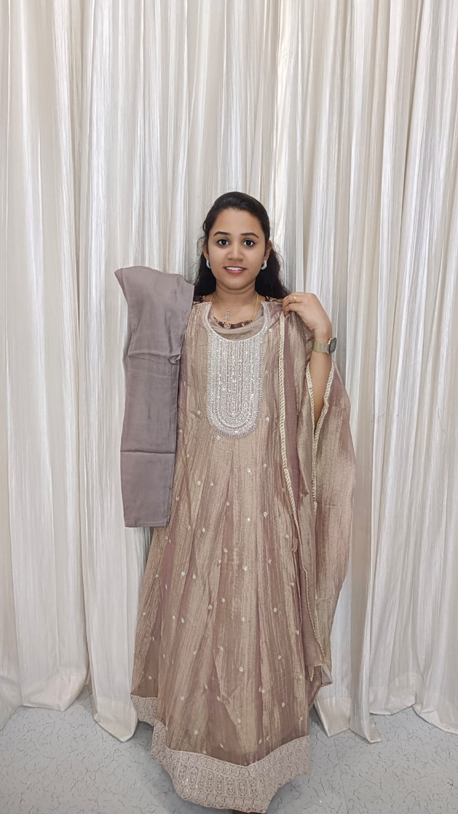 Kurti with pant and dupatta(umbrella kurti)
