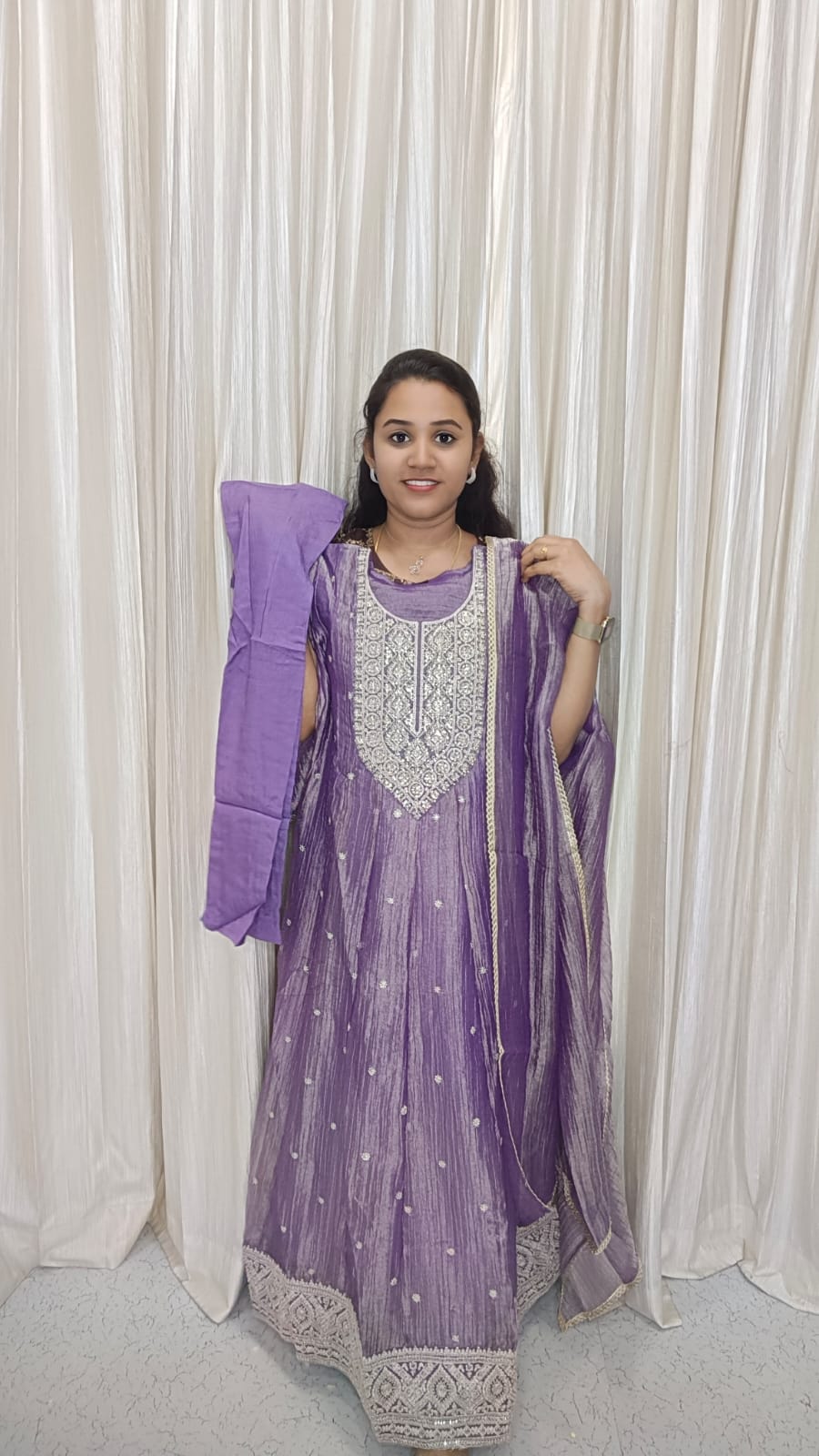 Kurti with pant and dupatta (Umbrella  kurti)