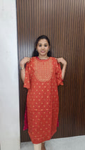 Traditional side open kurti