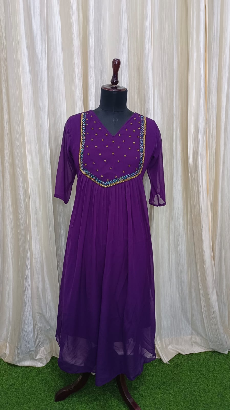 Hand Aari Work Kurtis