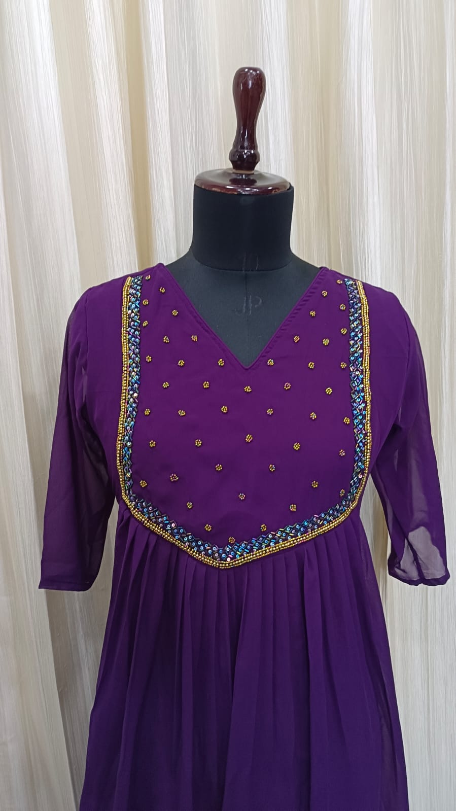 Hand Aari Work Kurtis