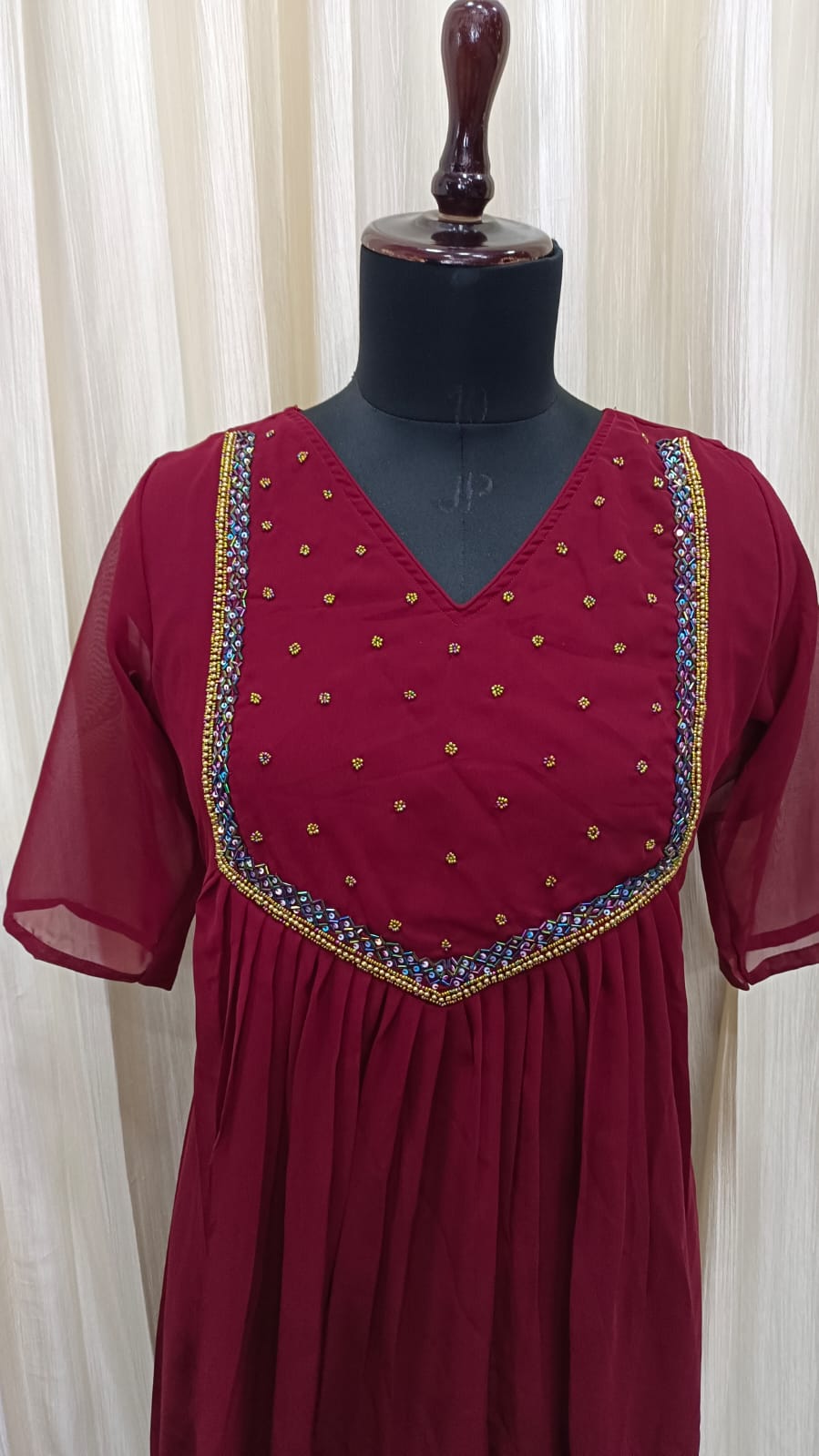 Hand Aari Work Kurtis