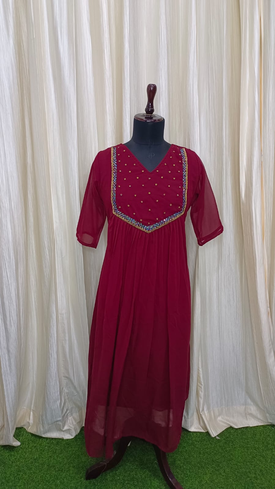Hand Aari Work Kurtis