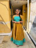 Raw silk maxi