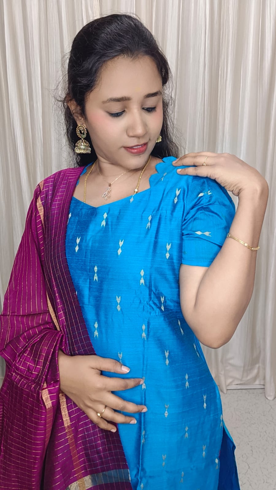 SB1088-Susmi Brand Premium Raw silk Kurti set