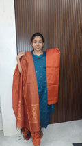 Premium Raw silk Kurti set SB0058