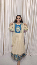 Raw silk maxi