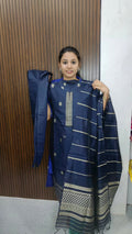 Premium Mayuri Silk 3 piece set collections blue