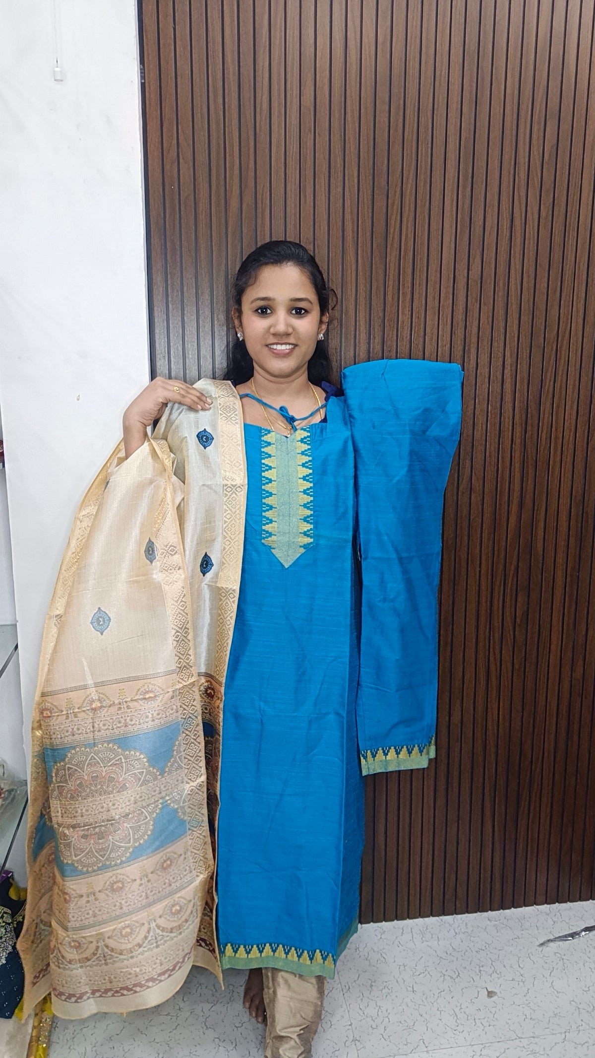 Raw silk kurti set