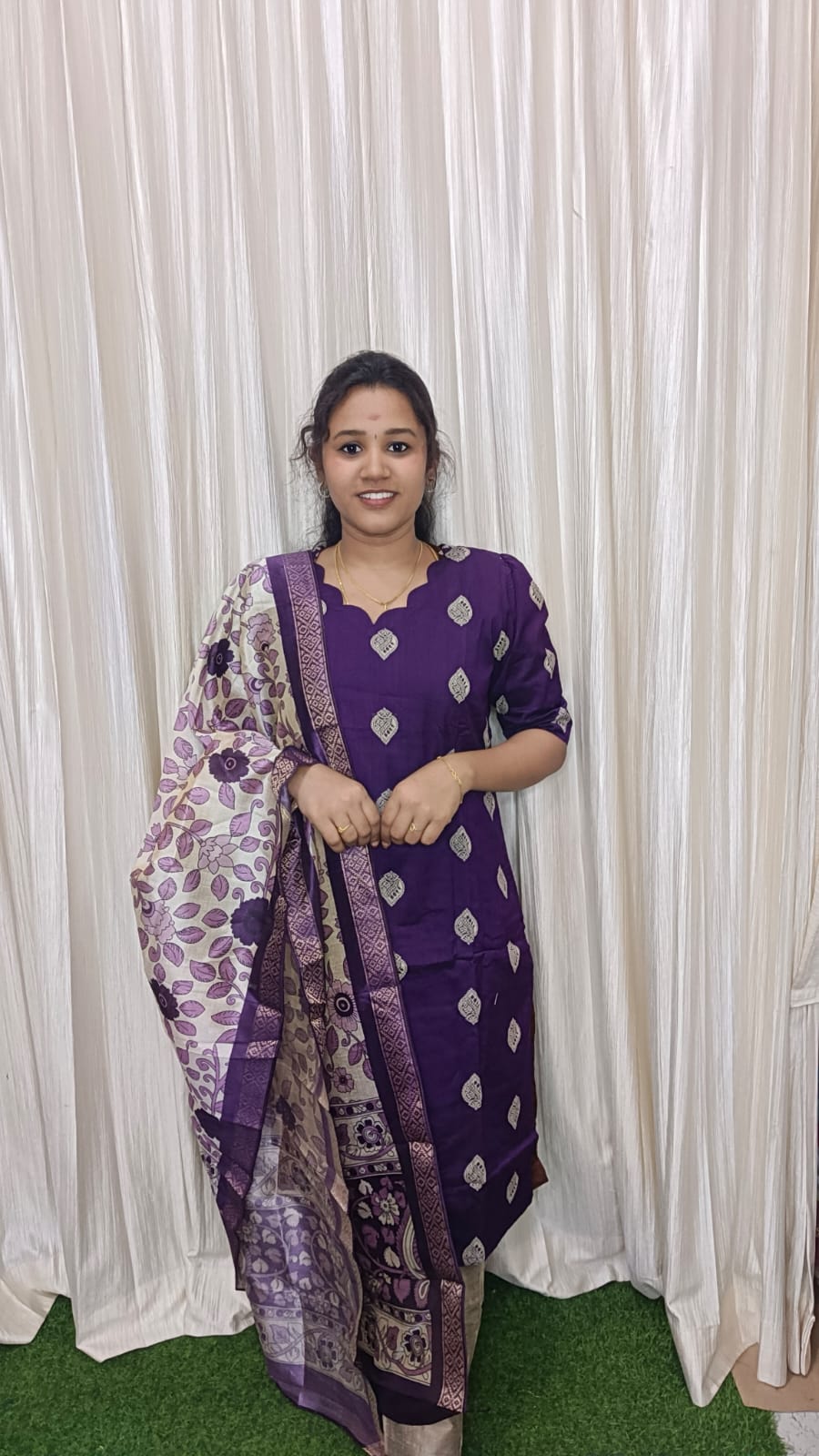 Raw silk kurti set