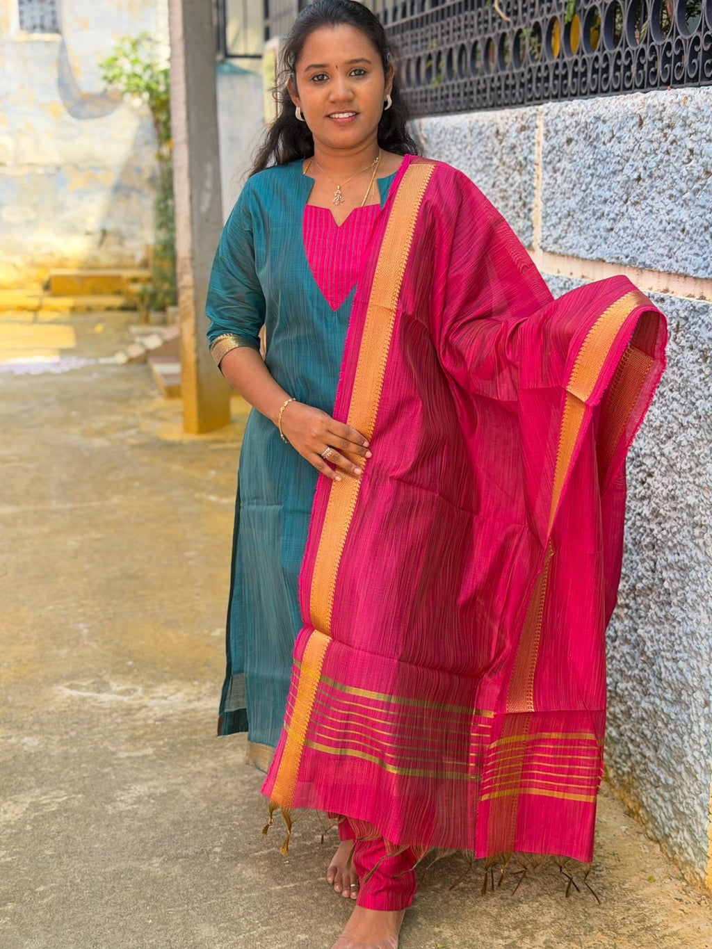 Susmi Brand premium Mangalgiri Pattu kurti set Collections