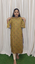Ikkat side open Kurtis