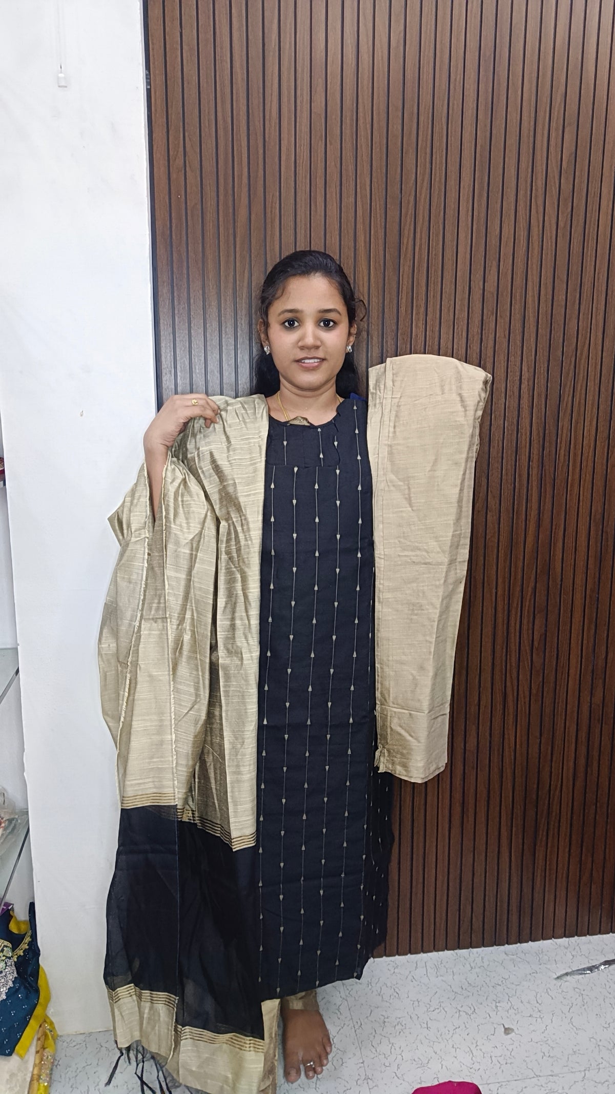 Raw silk kurti set