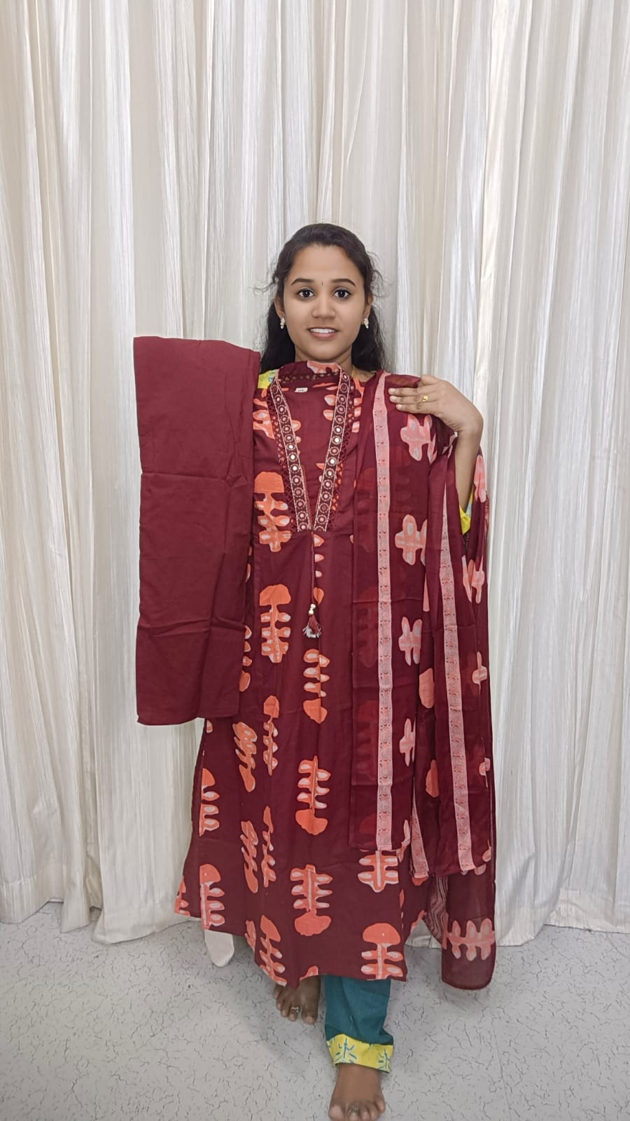 Kurti with pant and dupatta