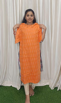 Ikkat side open Kurtis