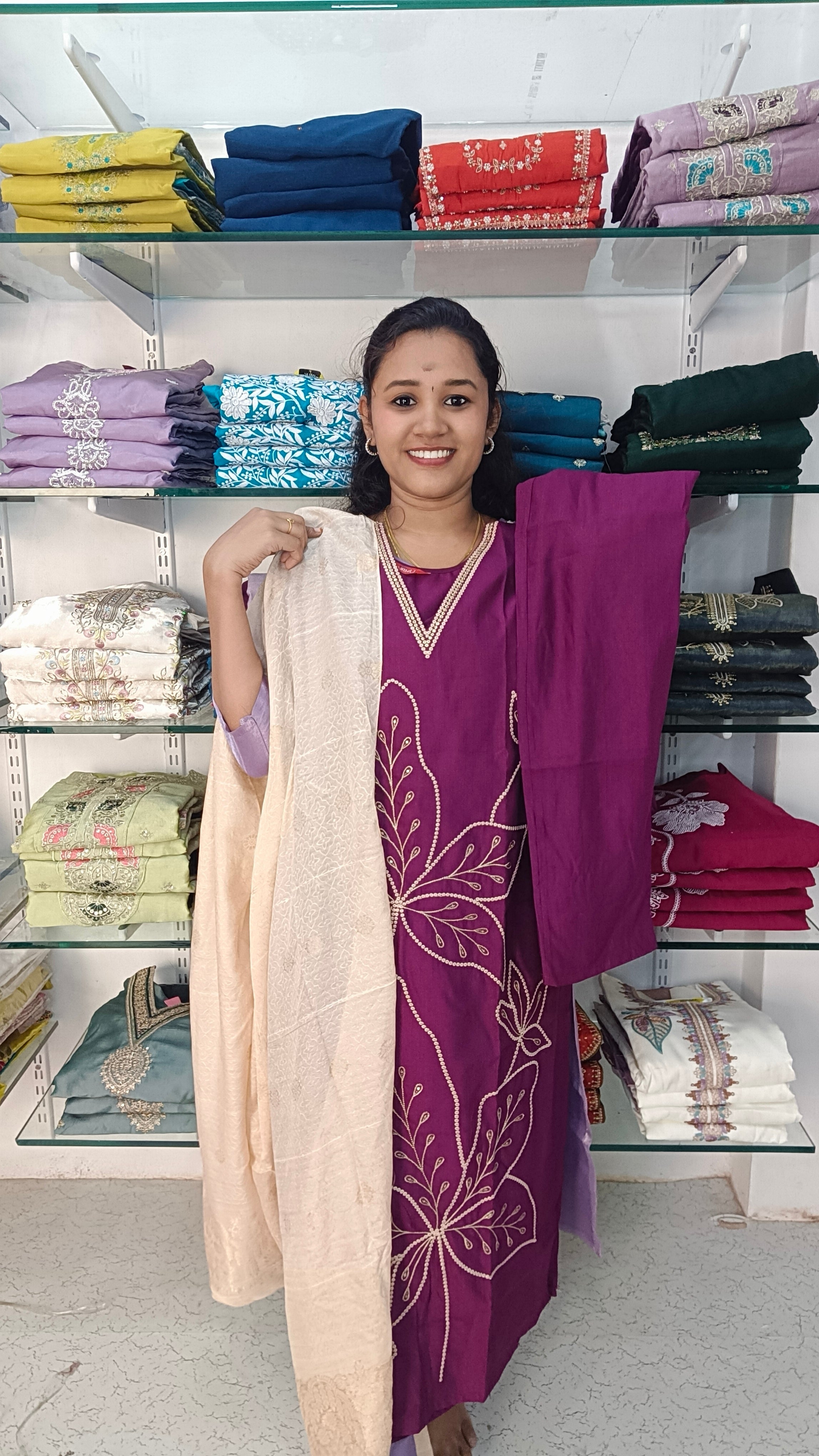 Kurti with pant and dupatta