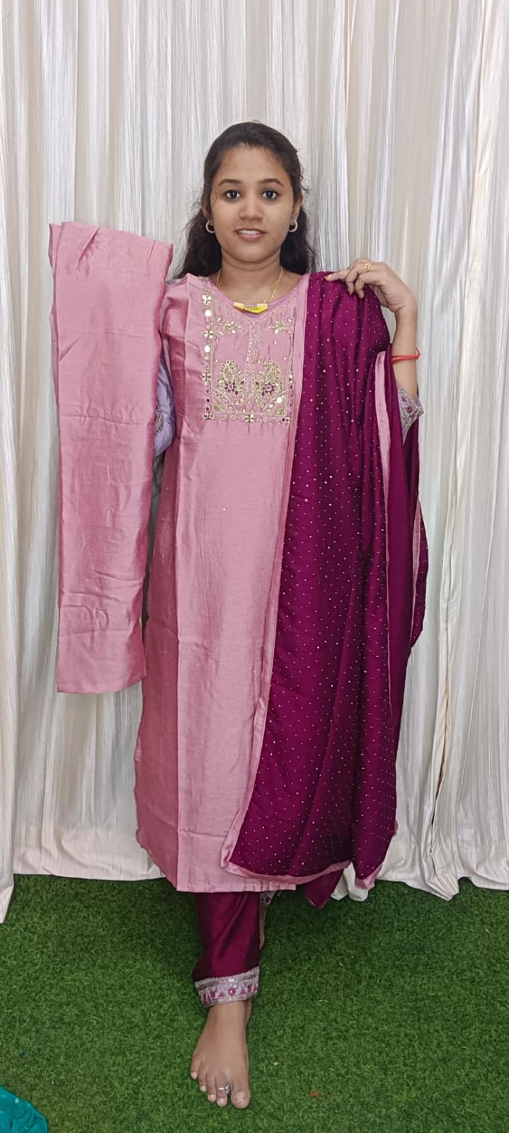 Kurti with pant and dupatta