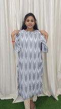 Ikkat side open kurtis