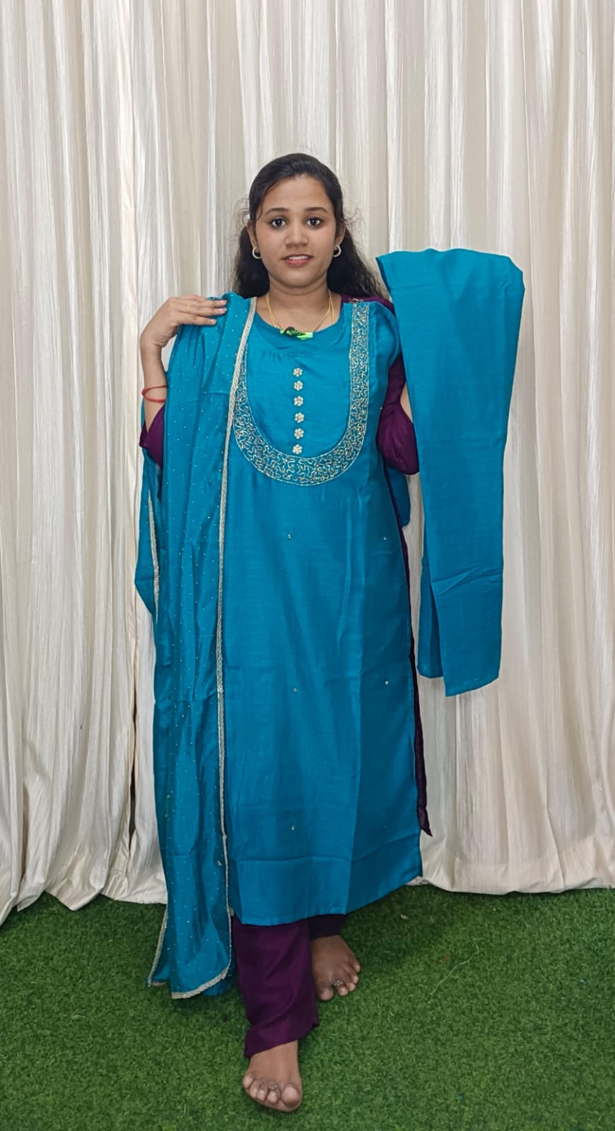 Kurti with pant and dupatta