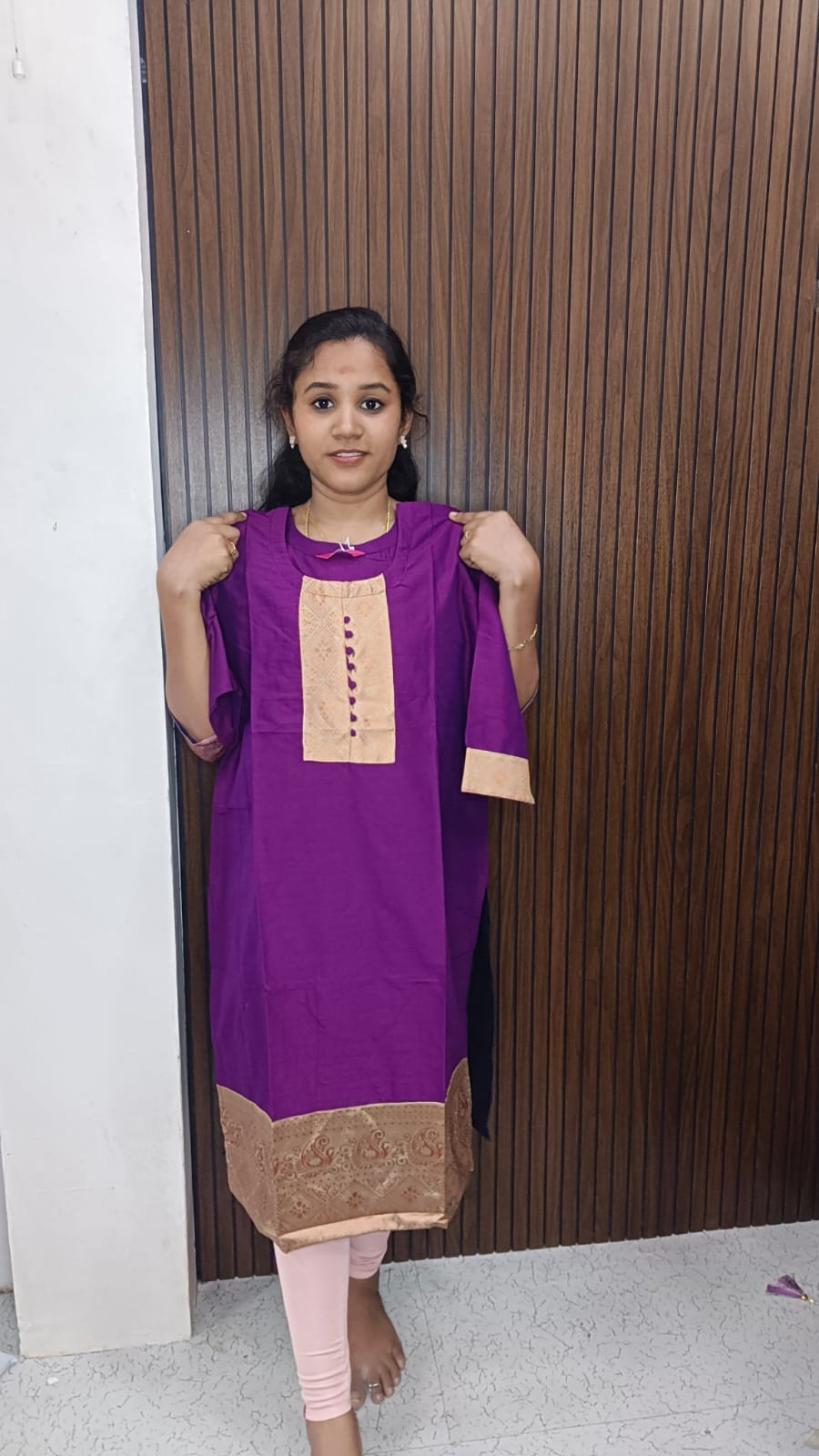 Raw Silk Side Open Kurti