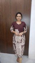 Own brand Cotton Doll Kalamkari side open Kurti