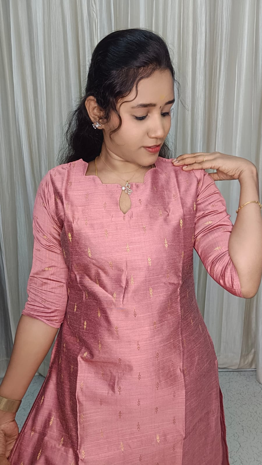 SB1087-Susmi Brand Premium Raw silk Kurti set