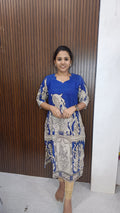Own brand Cotton Doll Kalamkari side open Kurti