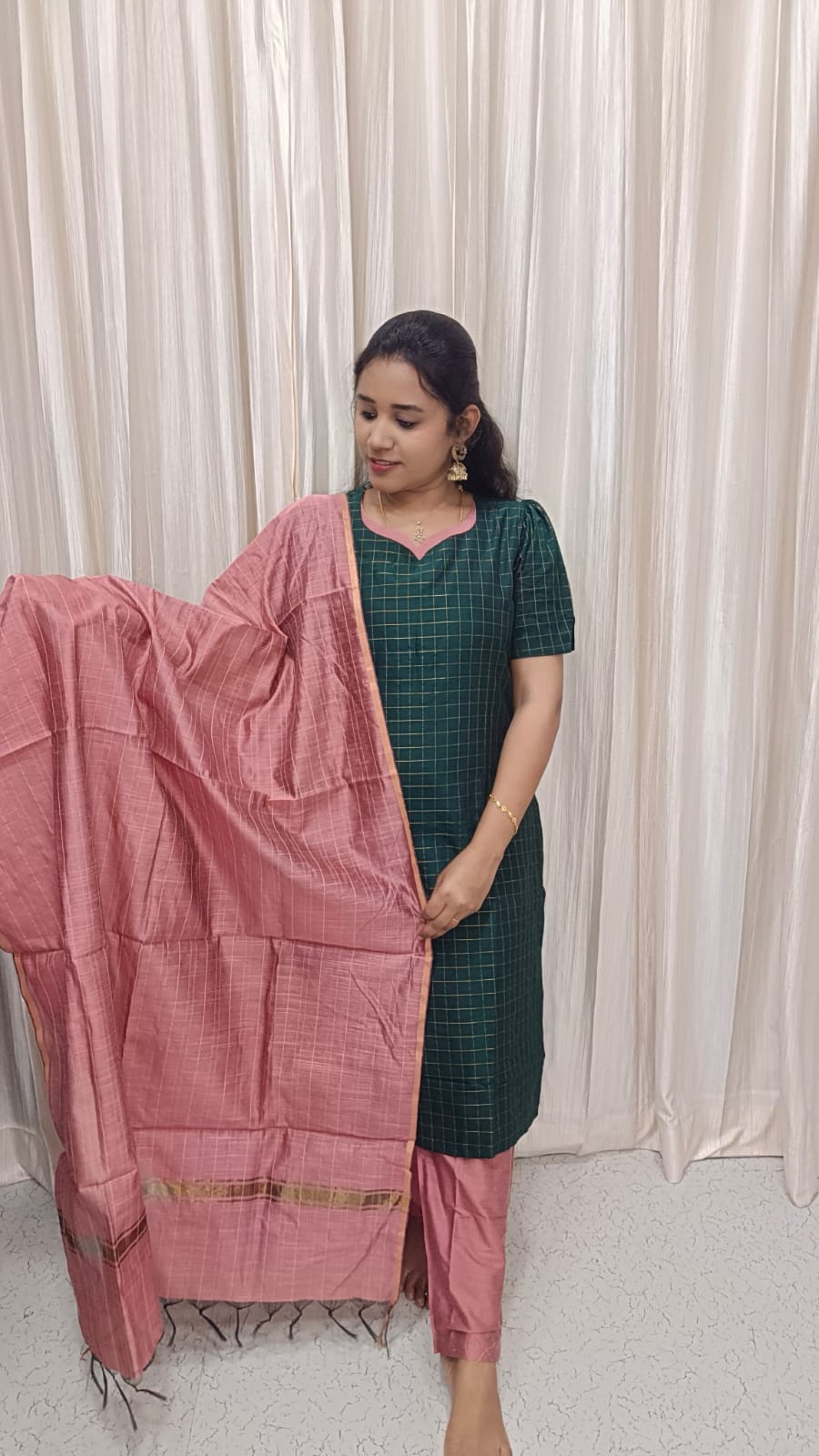 SB1086-Susmi Brand Premium Raw silk Kurti set