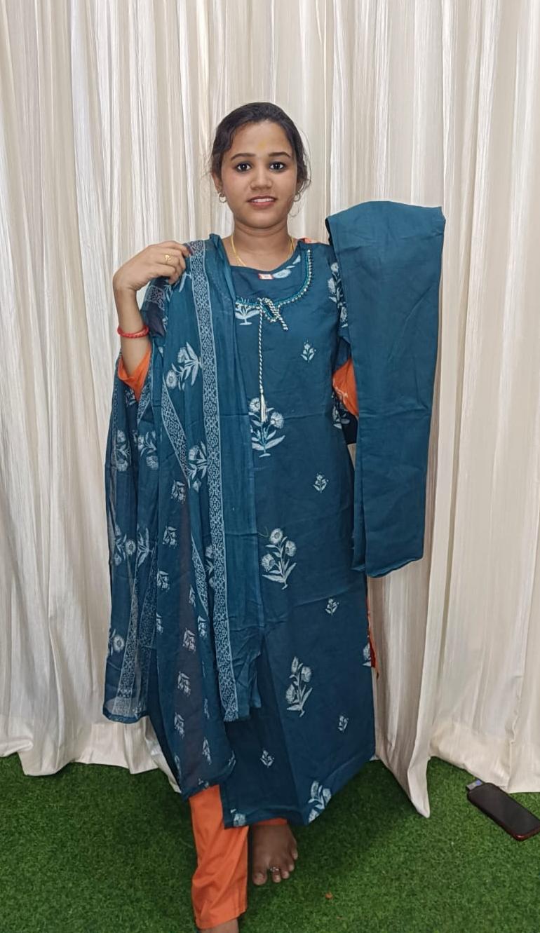 Side open kurti  set