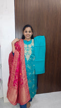 Kurti with pant and dupatta