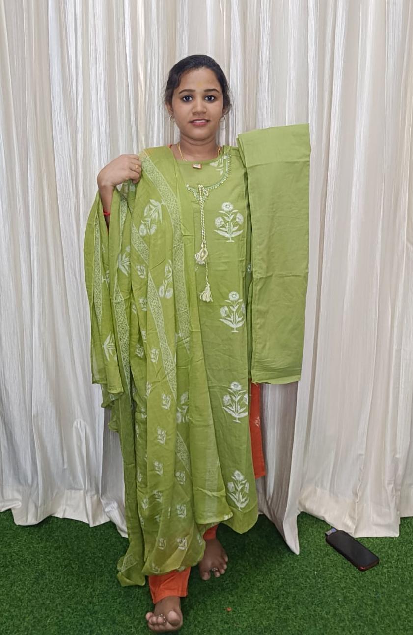 Side open kurti  set