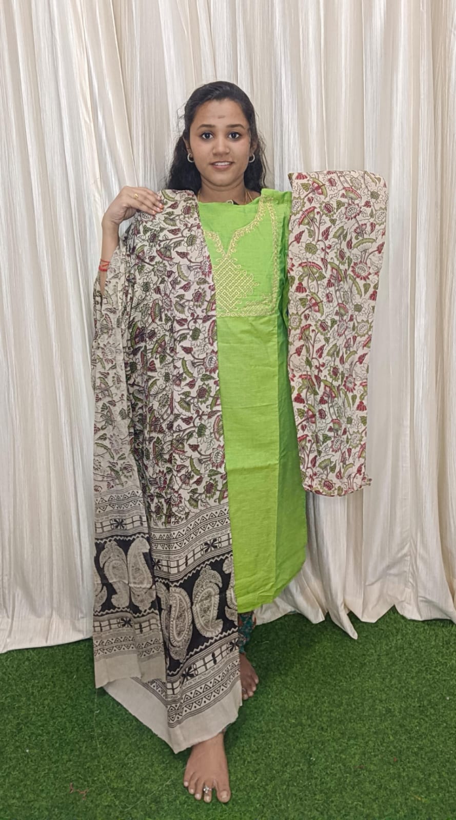 Traditional Mangalgiri 3 piece set