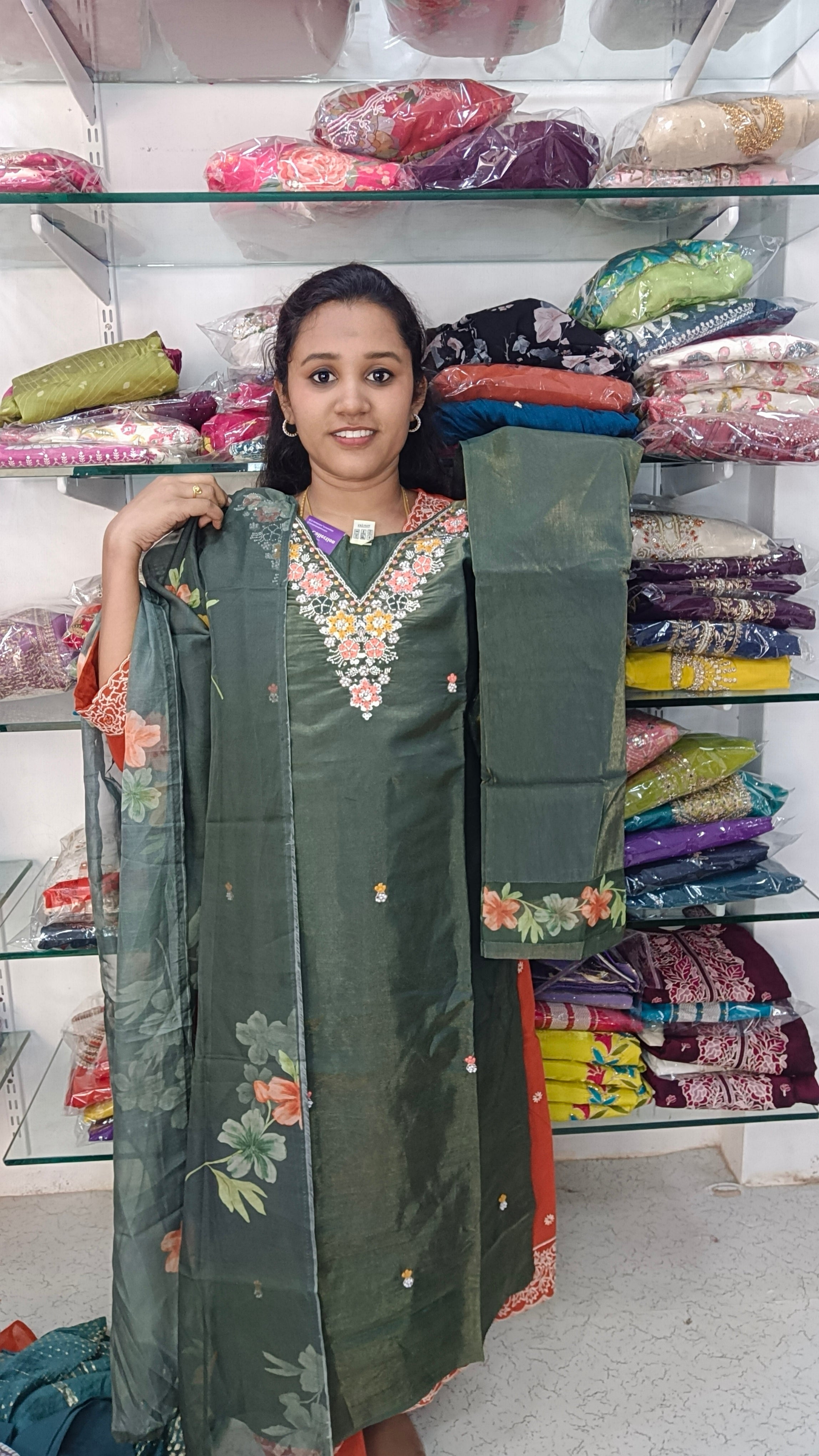 Side open kurti set