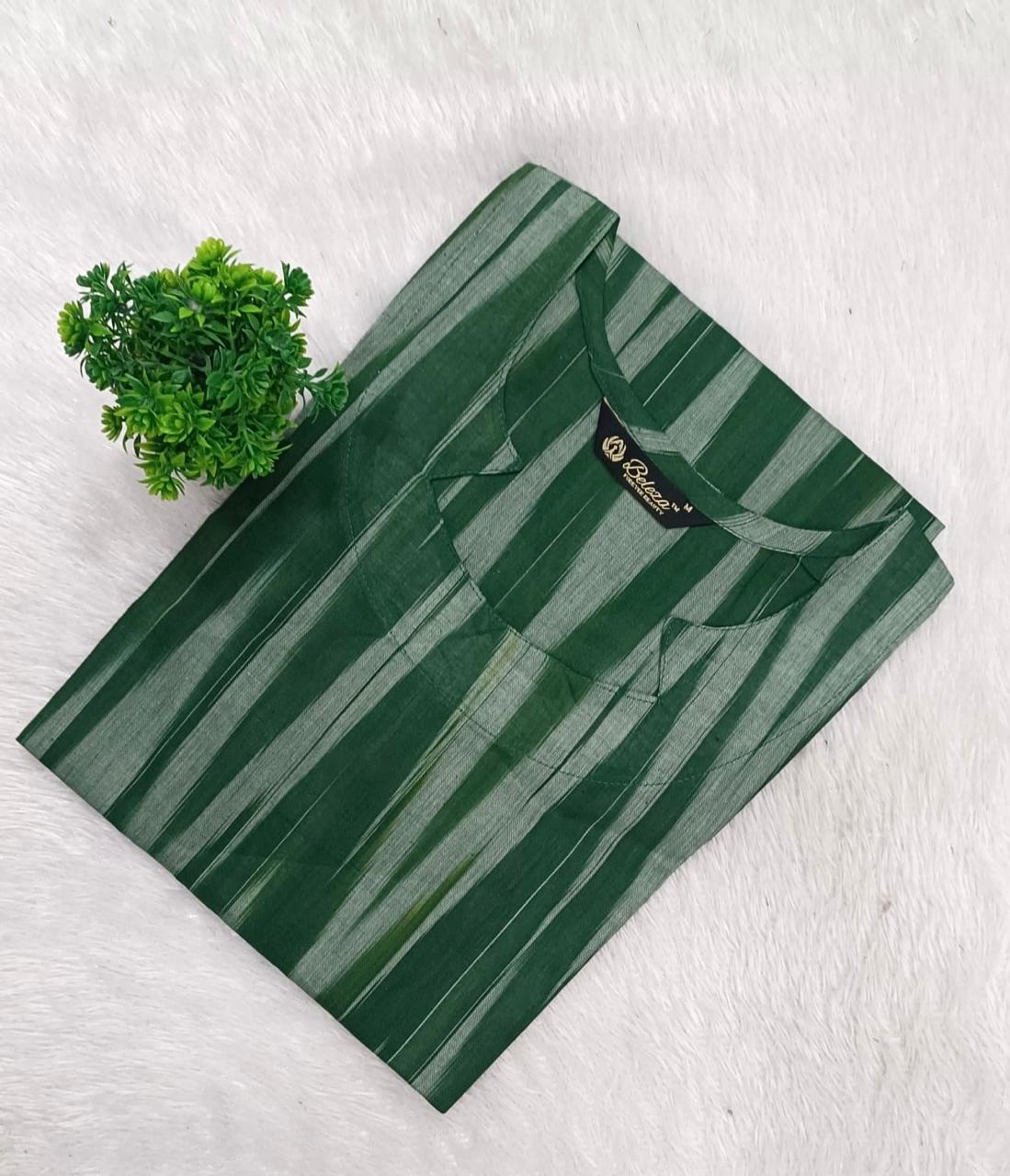 Ikkat side open Kurtis