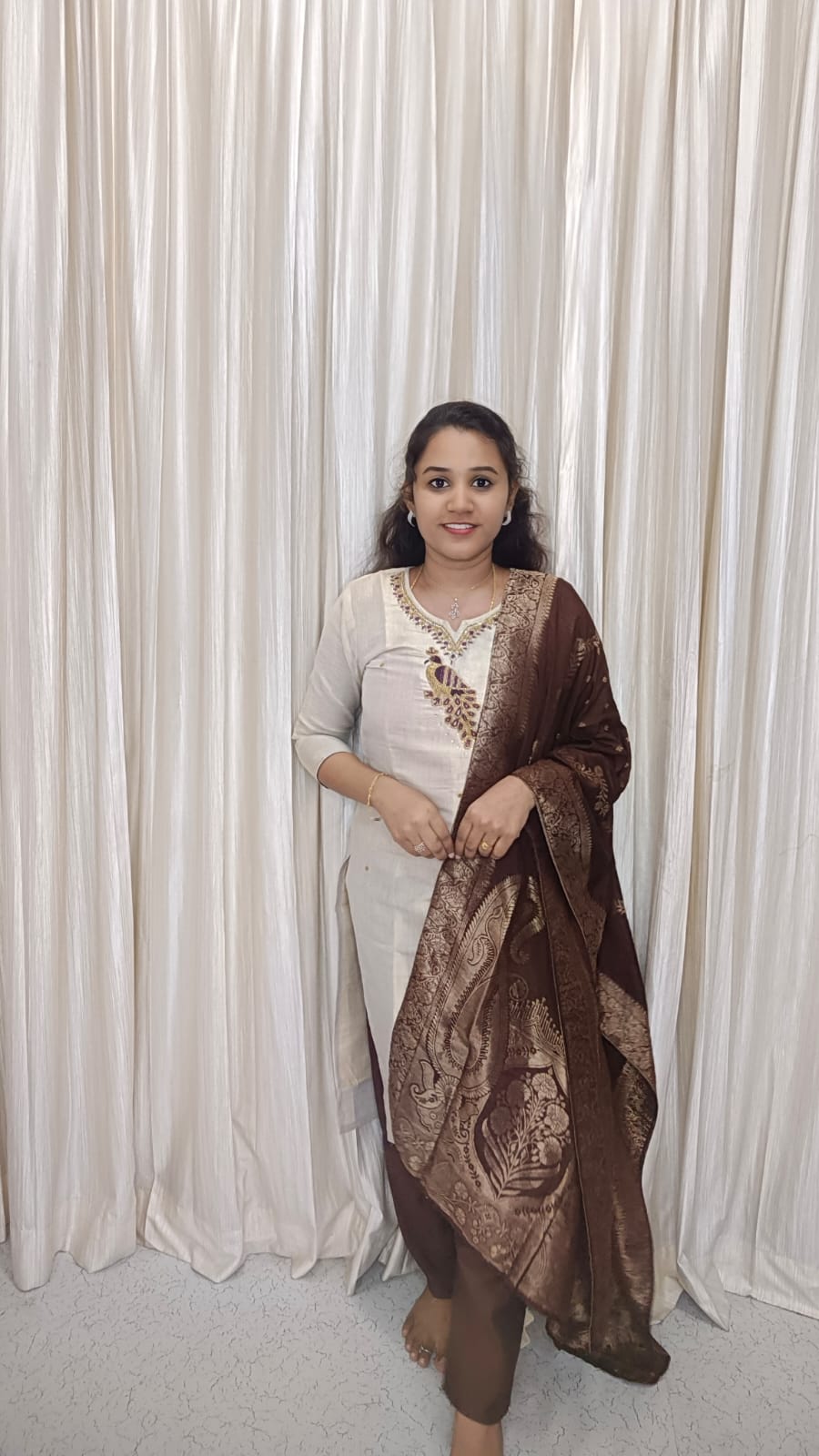 Kurti with pant and dupatta