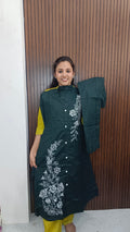Designer Cotton Coord Set Collection dark bottle green