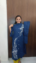 Designer Cotton Coord Set Collection blue