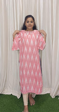 Ikkat side open Kurtis