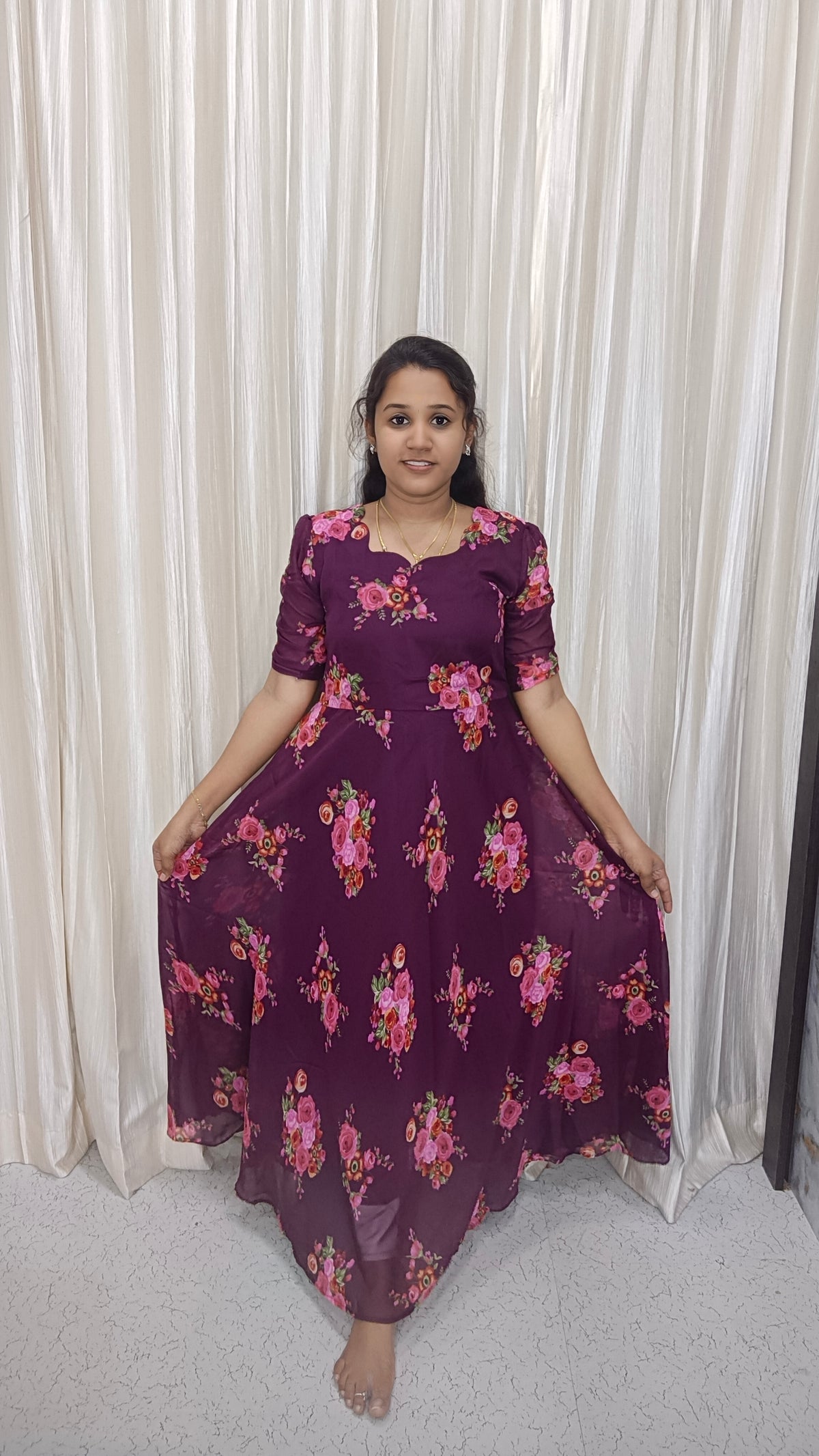 Customized Own Brand Georgette Maxi