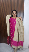 Premium Raw Silk Anarkali kurti set collections