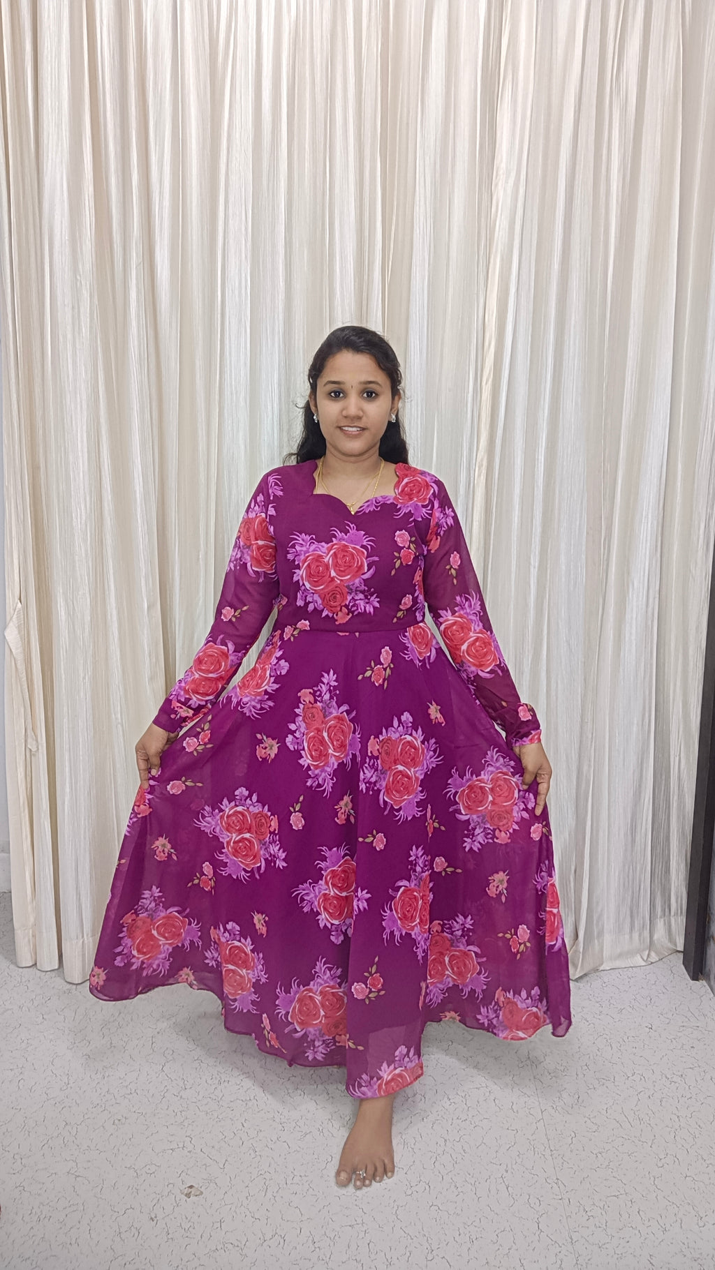 Customized Own Brand Georgette Maxi