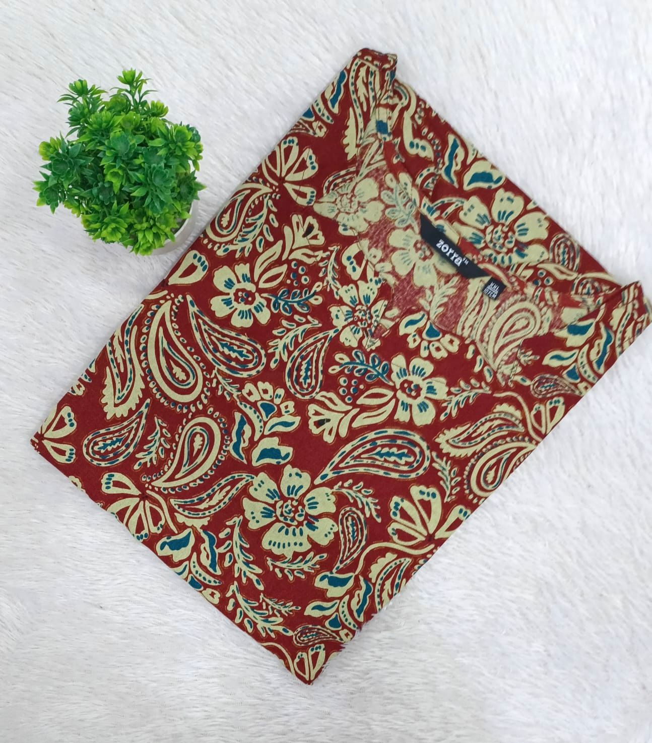 kalamkari side open Kurtis