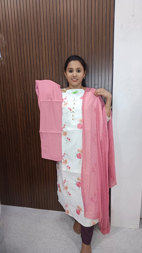 Kurti with pant and duppata