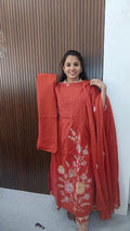 Cotton umbrella 3 piece Kurtis sets