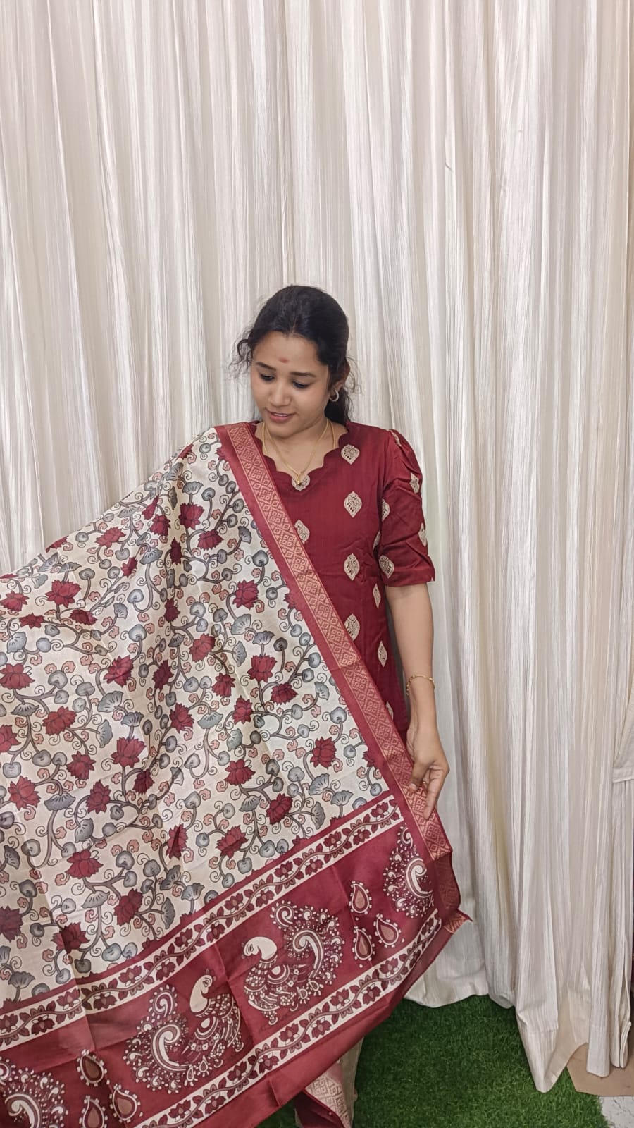 Raw silk kurti set